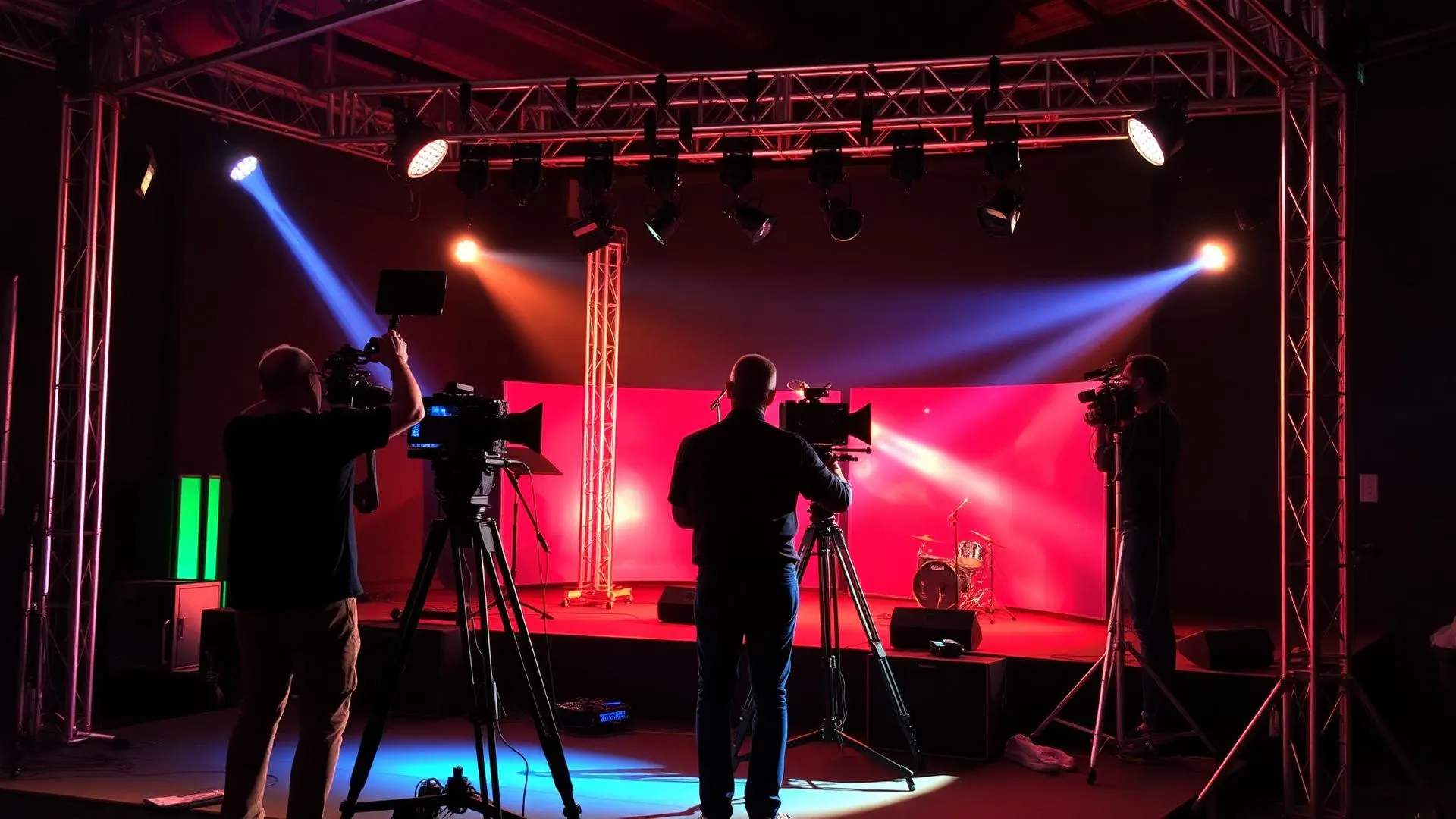 Equipo de El Mono Producciones trabajando en eventos en Canarias